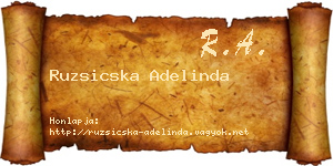 Ruzsicska Adelinda névjegykártya